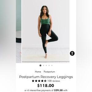 Baobei Postpartum recovery leggings. Size medium. In great, almost like new.